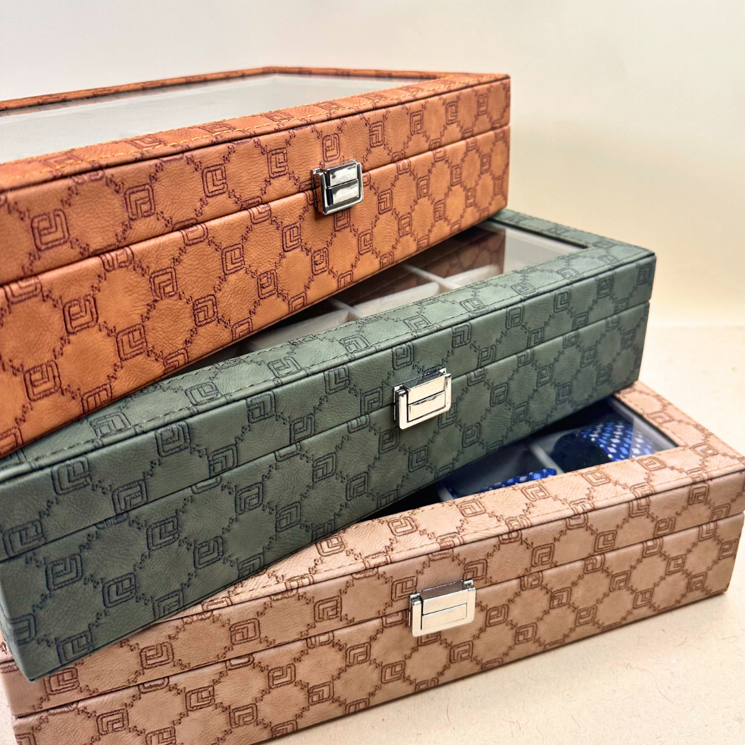 Designer 10 Slot Watch Box With Glass
